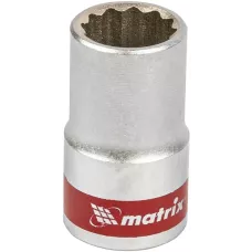 Головка торцевая, 14 мм, 12гранная, под квадрат 1/2 MATRIX  13688