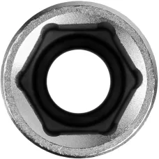 Головка торцевая удлиненная, 18 мм, шестигранная, CrV, под квадрат 1/2 Stels