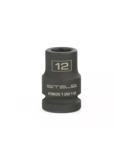 Головка ударная шестигранная, 12 мм, 1/2, CrMo Stels