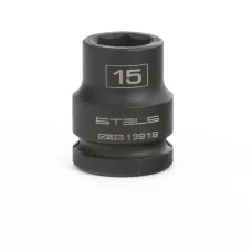 Головка ударная шестигранная, 15 мм, 1/2, CrMo Stels