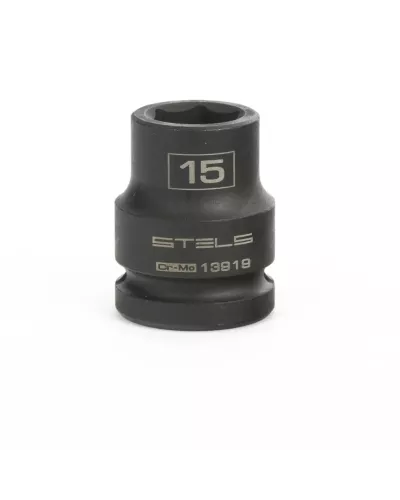 Головка ударная шестигранная, 15 мм, 1/2, CrMo Stels