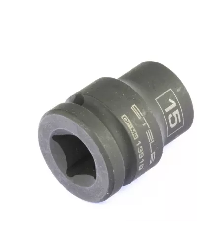 Головка ударная шестигранная, 15 мм, 1/2, CrMo Stels
