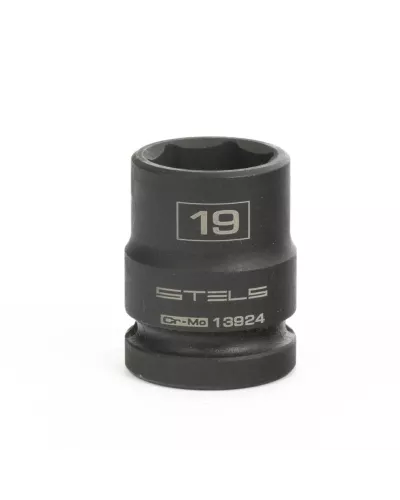 Головка ударная шестигранная, 19 мм, 1/2, CrMo Stels