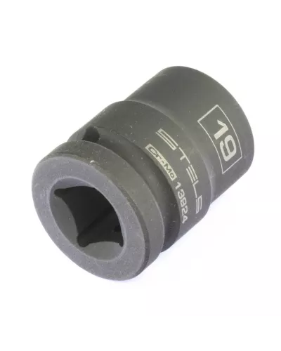 Головка ударная шестигранная, 19 мм, 1/2, CrMo Stels