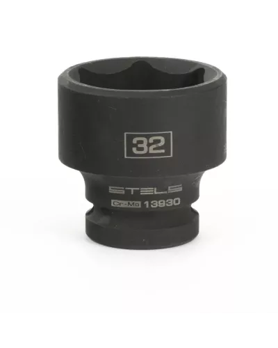 Головка ударная шестигранная, 32 мм, 1/2, CrMo Stels