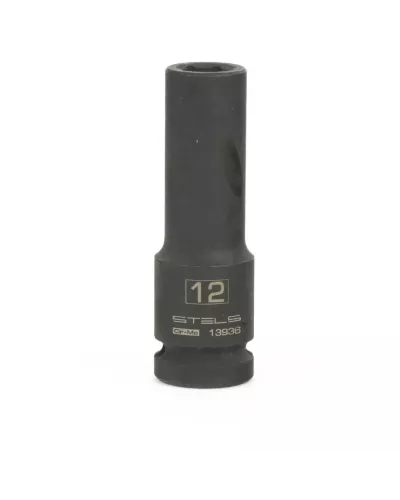 Головка ударная удлиненная шестигранная, 12 мм, 1/2, CrMo Stels