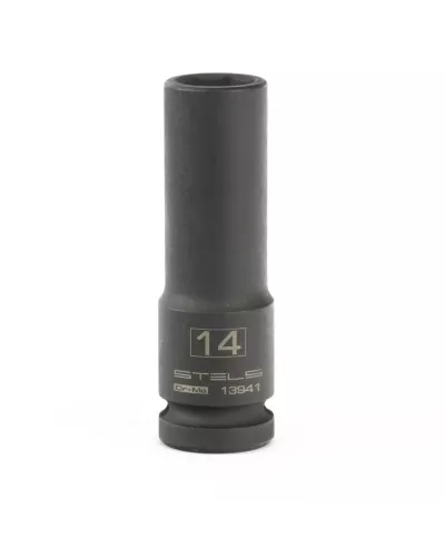 Головка ударная удлиненная шестигранная, 14 мм, 1/2, CrMo Stels