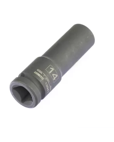 Головка ударная удлиненная шестигранная, 14 мм, 1/2, CrMo Stels