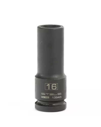 Головка ударная удлиненная шестигранная, 16 мм, 1/2, CrMo Stels