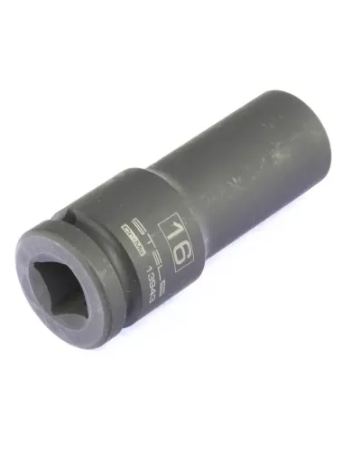Головка ударная удлиненная шестигранная, 16 мм, 1/2, CrMo Stels