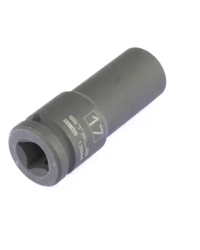 Головка ударная удлиненная шестигранная, 17 мм, 1/2, CrMo Stels