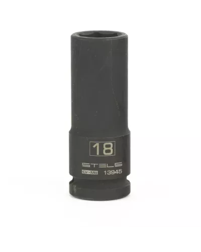 Головка ударная удлиненная шестигранная, 18 мм, 1/2, CrMo Stels