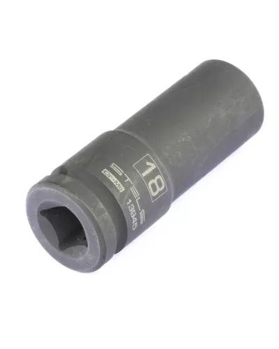 Головка ударная удлиненная шестигранная, 18 мм, 1/2, CrMo Stels