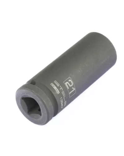 Головка ударная удлиненная шестигранная, 21 мм, 1/2, CrMo Stels