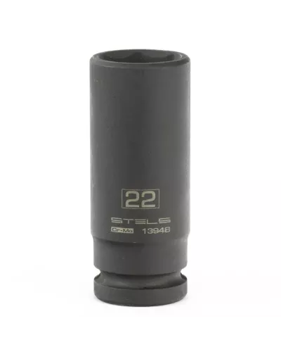 Головка ударная удлиненная шестигранная, 22 мм, 1/2, CrMo Stels