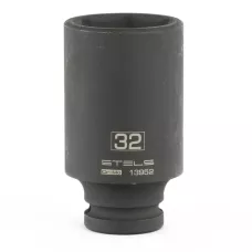 Головка ударная удлиненная шестигранная, 32 мм, 1/2, CrMo Stels