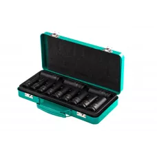 Набор ударных глубоких шестигранных торцевых головок, 1/2", 10-24 мм, в кейсе 12 шт. Stels