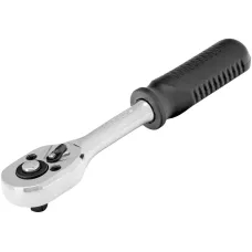 Ключ-трещотка 1/4", 45 зубьев, с быстрым сбросом, CrV, хром Сибртех
