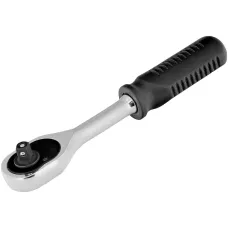 Ключ-трещотка 1/4", 45 зубьев, с быстрым сбросом, CrV, хром Сибртех