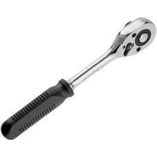 Ключ-трещотка 1/2", 45 зубьев, с быстрым сбросом, CrV, хром Сибртех