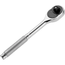 Ключ-трещотка 3/8", 45 зубьев, цельнометаллический, с быстрым сбросом, CrV, хром Сибртех