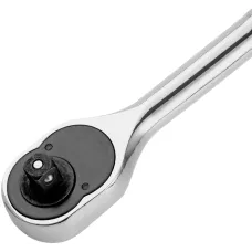 Ключ-трещотка 3/8", 45 зубьев, цельнометаллический, с быстрым сбросом, CrV, хром Сибртех