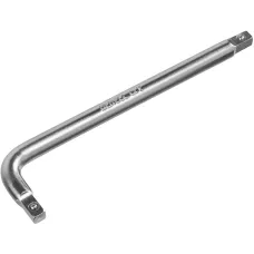 Вороток Г-образный DENZEL 150*40 мм, квадрат 1/4", CrV, матовый хром