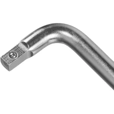 Вороток Г-образный DENZEL 150*40 мм, квадрат 1/4", CrV, матовый хром