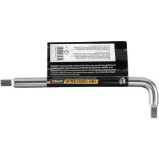 Вороток Г-образный DENZEL 150*40 мм, квадрат 1/4", CrV, матовый хром