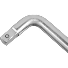 Вороток Г-образный DENZEL 200*50 мм, квадрат 3/8", CrV, матовый хром