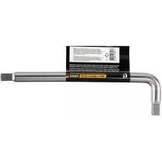 Вороток Г-образный DENZEL 200*50 мм, квадрат 3/8", CrV, матовый хром