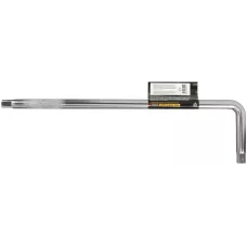 Вороток Г-образный DENZEL 375*100 мм, квадрат 1/2", CrV, матовый хром