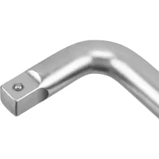 Вороток Г-образный DENZEL 300*100 мм, квадрат 3/4", CrV, матовый хром