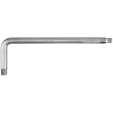 Вороток Г-образный DENZEL 450*150 мм, квадрат 3/4", CrV, матовый хром