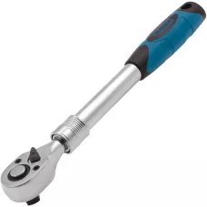 Ключ телескопический трещоточный GROSS 1/2", 305-445 мм, CrV, хромир., 2-х комп. рукоятка 14070