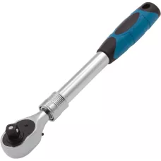 Ключ телескопический трещоточный GROSS 1/2", 305-445 мм, CrV, хромир., 2-х комп. рукоятка 14070