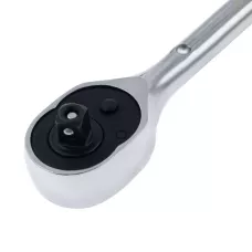 Ключ телескопический трещоточный GROSS 1/4", 150-200 мм, CrV, хромир., 2-х комп. рукоятка 14074