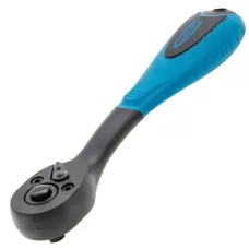Ключ-трещотка GROSS 1/4", 72 зуба, Comfort, с быстрым сбросом, CrV, 2-х комп. рукоятка 14086