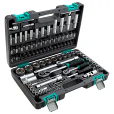 Набор инструментов, 1/2, 1/4, CrV, пластиковый кейс, 94 предмета Stels