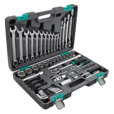 Набор инструментов, 1/2, 1/4, CrV, пластиковый кейс, 88 предметов Stels