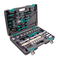 Набор инструмента, 1/2, Cr-V, S2, усиленный кейс, 58 предметов Stels