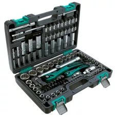 Набор инструментов, 1/2, 1/4, CrV, пластиковый кейс, 109 предметов двенадцатигранные головки Stels