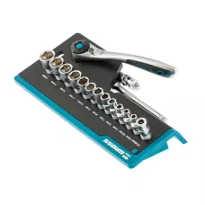 Набор торцевых головок GROSS, трещотка 120 зубьев, 36 предметов, 1/4", CrV 14142