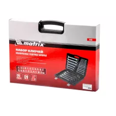 Набор ключей комбинированных, трещоточных шарнирных 22 шт. MATRIX 14800