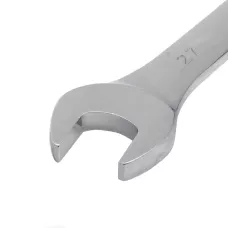 Ключ комбинированный трещоточный, 27 мм, CrV, зеркальный хром MATRIX 14816