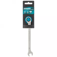 Ключ комбинированный трещоточный GROSS, 10 мм, количество зубьев 100 14848