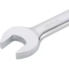 Набор ключей комбинированных с трещоткой GROSS, 8 - 19 мм, 7шт., шарнирные, CrV 14891