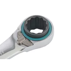 Набор ключей накидных с трещоткой GROSS, 8 - 19 мм, 2 шт., многоразмерные, реверсивные, CrV 14893