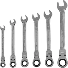 Набор ключей комбинированных, трещеточных шарнирных 6 шт MATRIX 14897