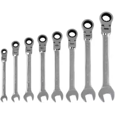 Набор ключей комбинированных, трещеточных шарнирных 8 шт MATRIX 14898